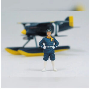 Porco Rosso Curtiss R3C-0 Seaplane model kit + Donald Curtis figure