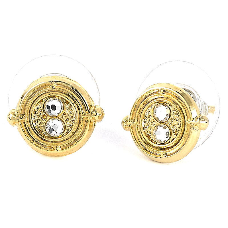 Harry Potter Time Turner gold plated stud earrings - Image 3