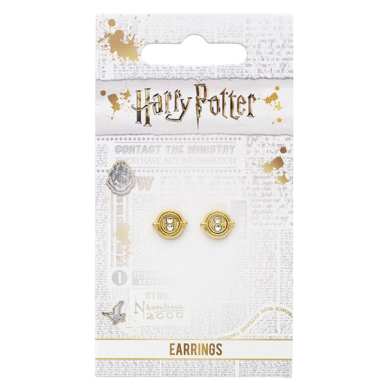 Harry Potter Time Turner gold plated stud earrings - Image 4