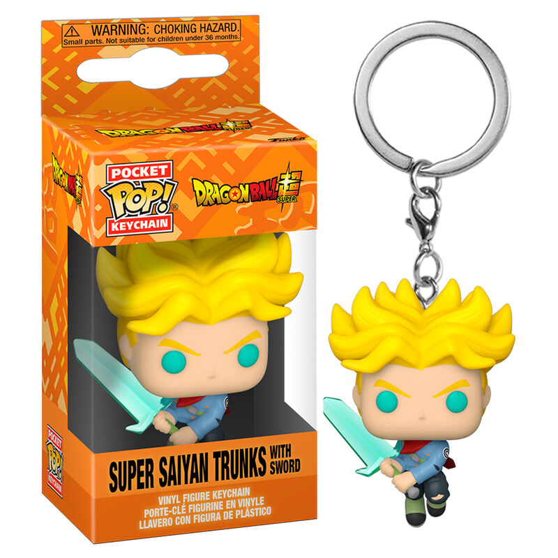 Pocket POP Keychain Dragon Ball Super Saiyan Trunks with Sword - Image 3