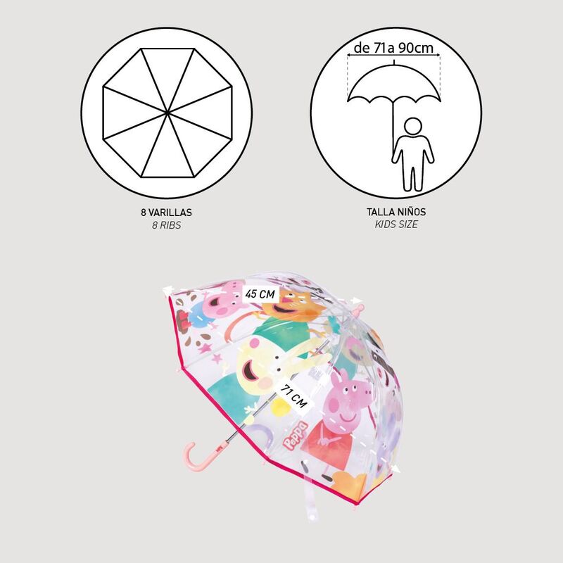 Peppa Pig bubble manual umbrella 45cm - Image 3