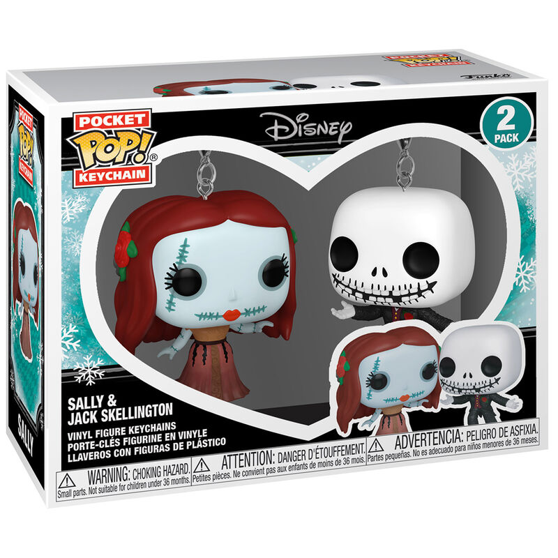 Pocket POP pack 2 keychain Disney Nightmare Before Christmas Jack & Sally - Image 2
