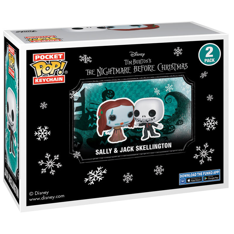 Pocket POP pack 2 keychain Disney Nightmare Before Christmas Jack & Sally - Image 3