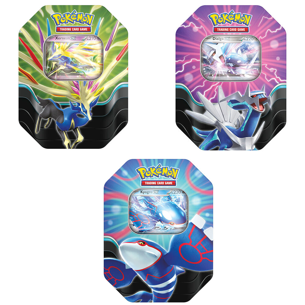 Spanish Pokemon assorted Collectible card game tin