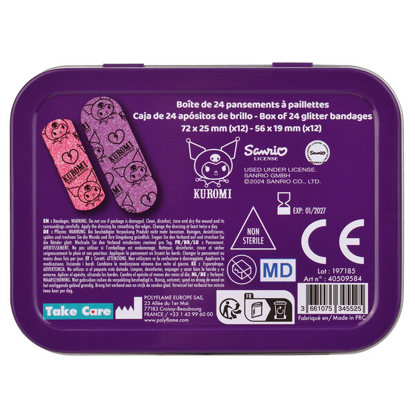 Hello Kitty Kuromi metal band-aid box - Image 3