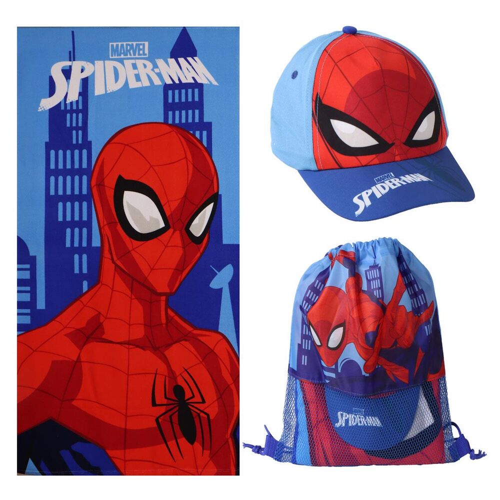 Marvel Spiderman towel + bag + cap set - Image 4