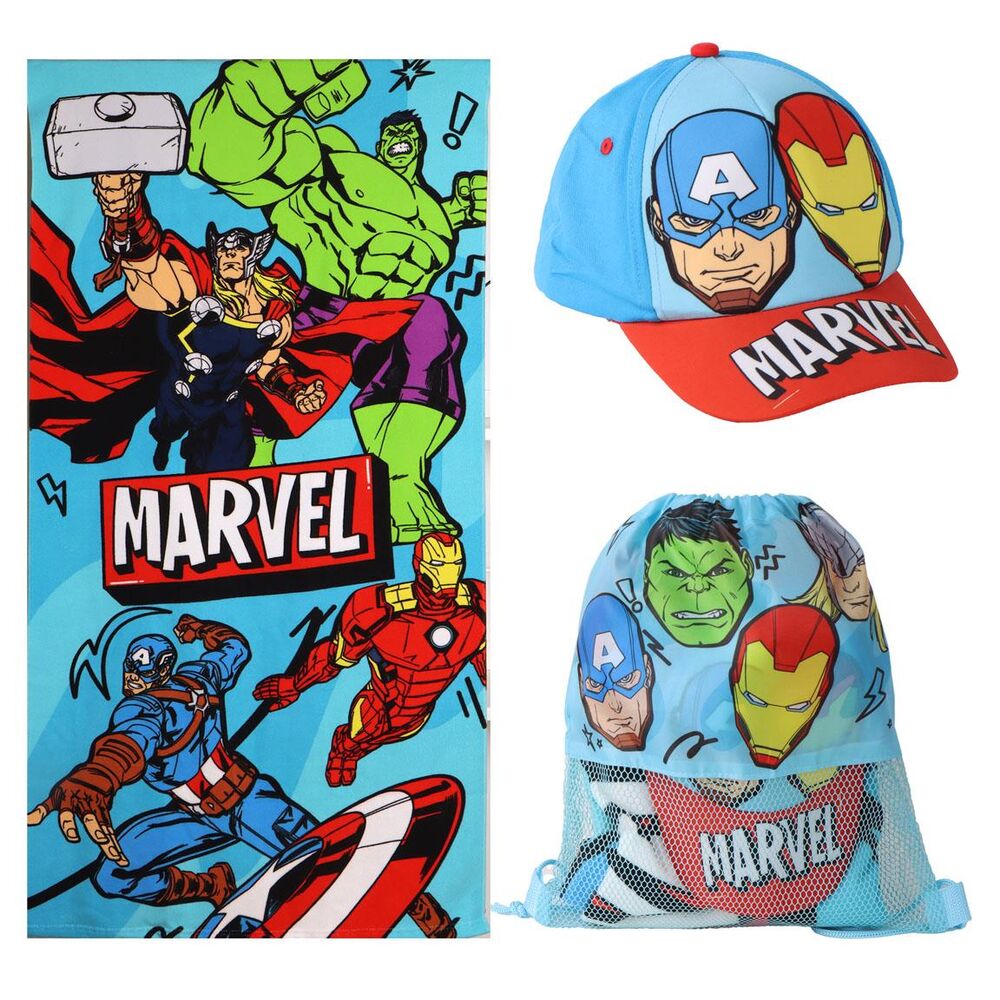 Marvel Avengers towel + bag + cap set - Image 4