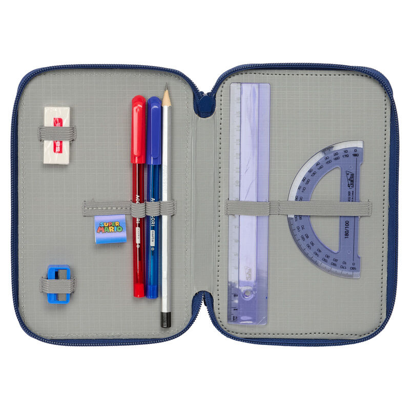 Super Mario Bros Mamma Mia triple pencil case 37pcs - Image 4