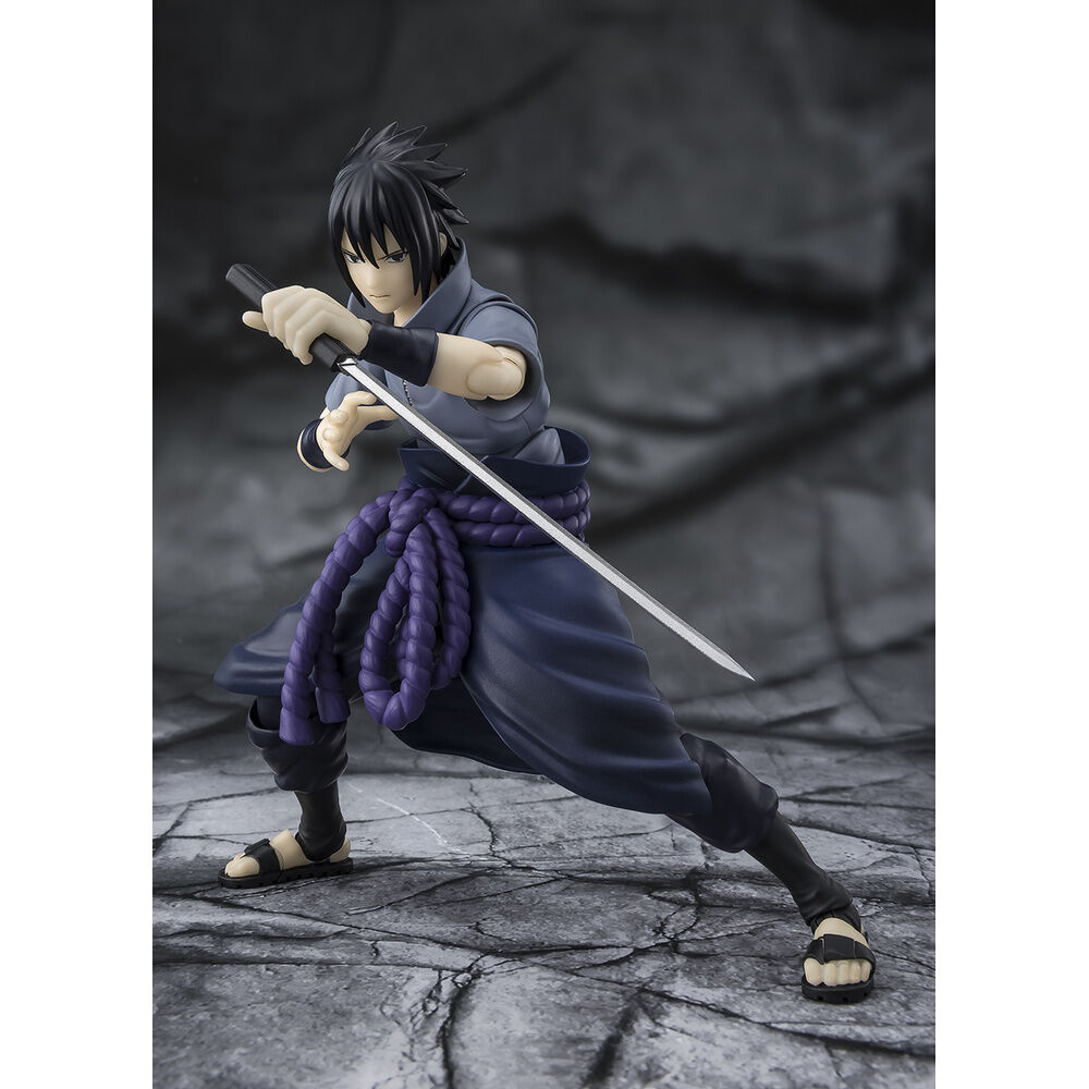 Naruto Shippuden Sasuke Uchiha Solitary Shinobi S.H.Figuarts figure 14,5cm - Image 5