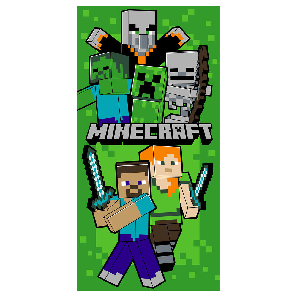 Minecraft microfibre beach towel