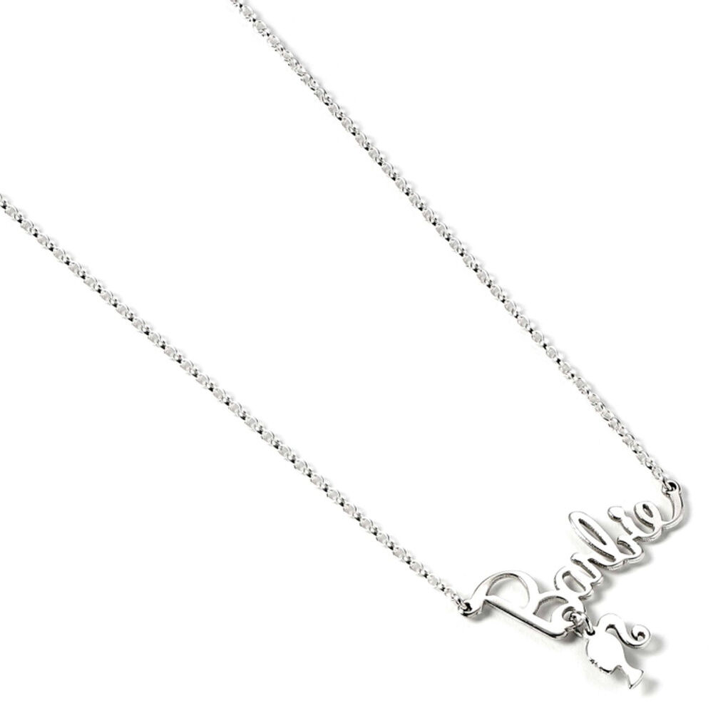 Barbie Name Logo Silhouette sterling silver necklace - Image 3