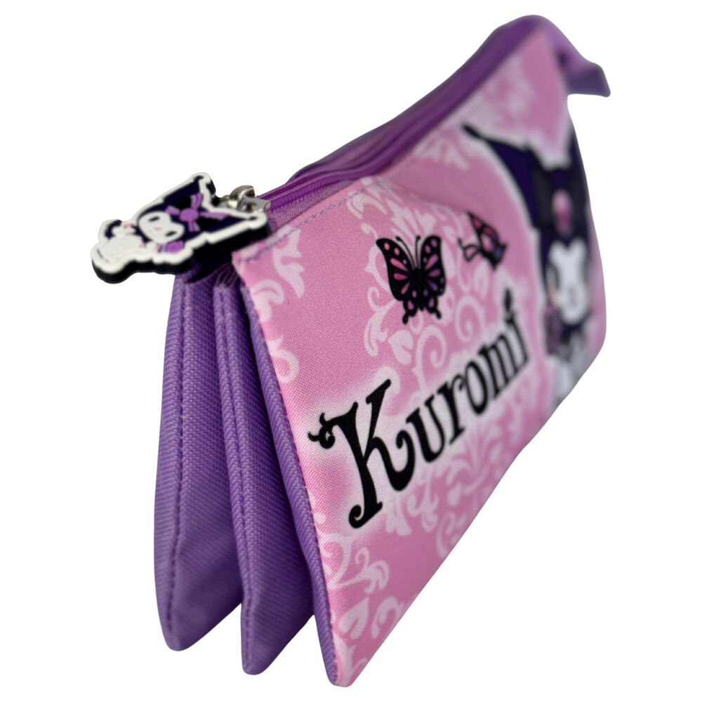 Hello Kitty Kuromi Purple triple pencil case - Image 2