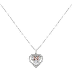 Disney Minnie Heart sterling silver necklace