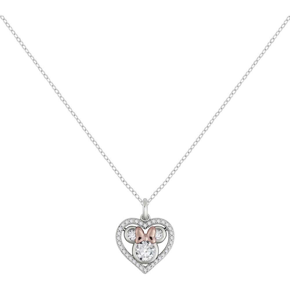 Disney Minnie Heart sterling silver necklace