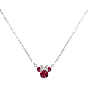 Disney Minnie July sterling silver necklace