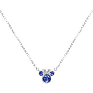 Disney Minnie September sterling silver necklace