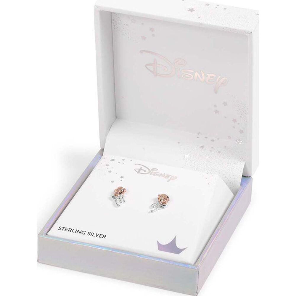 Disney Beauty and the Beast Rose sterling silver earrings - Image 2