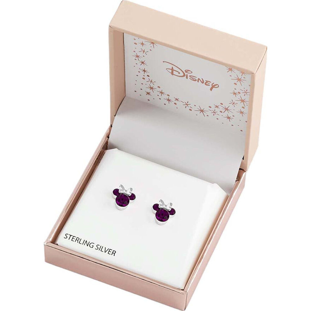 Disney Minnie February sterling silver earrings - Image 3