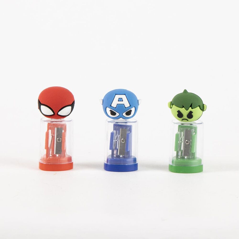 Marvel Avengers assorted pencil sharpener with container - Image 2